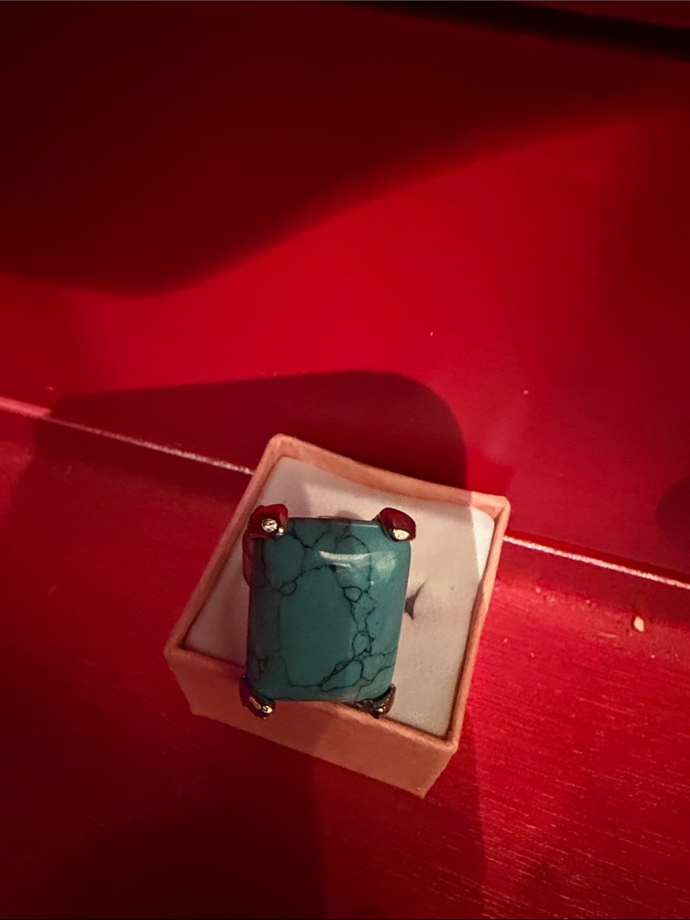 Turquoise Stone Adjustable Ring - Picture 5 of 5